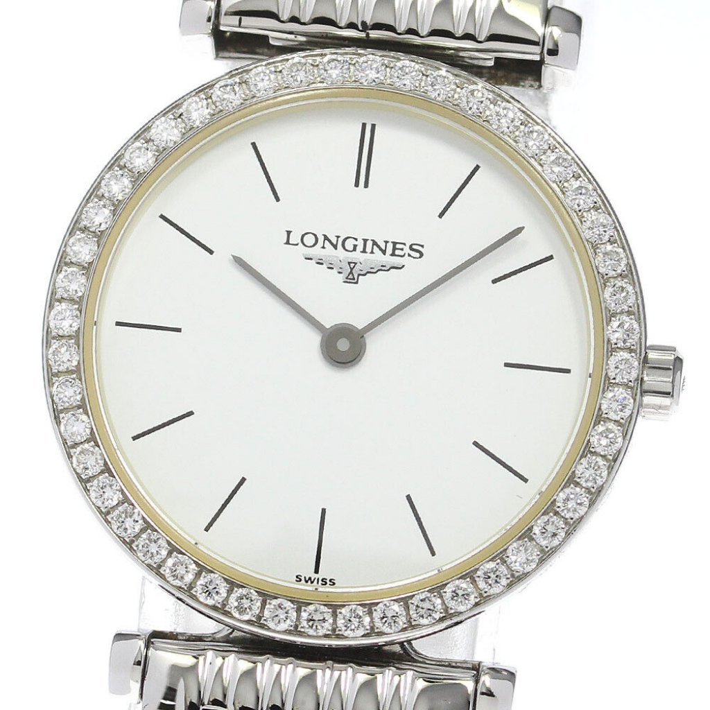 Longines Grand Classic L42410 Diamond Bezel Quartz Ladies Watch793328